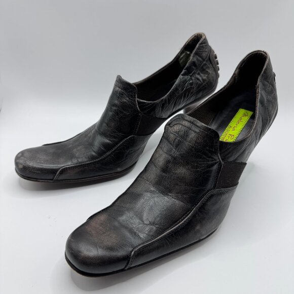 Materia Prima by Geofreddo Fatini Distressed Leather Shoe - Picture 3 of 16